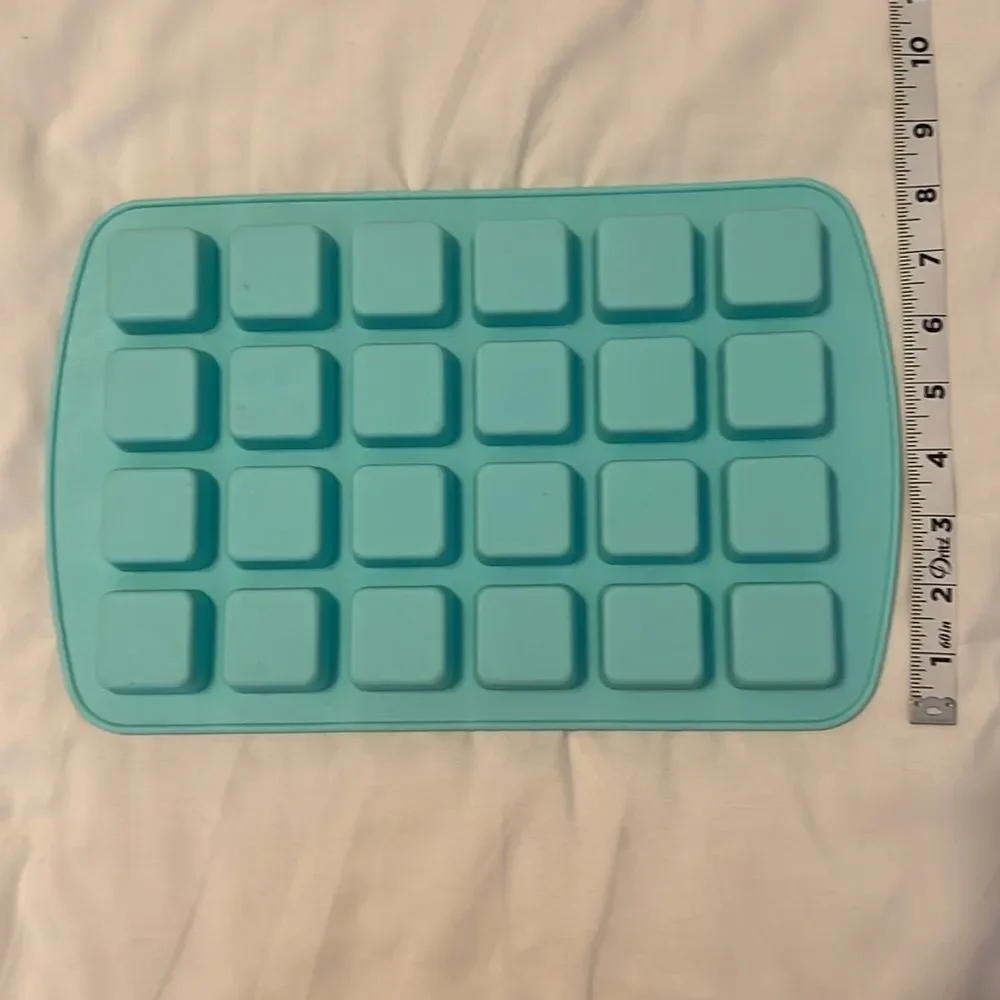 Teal silicone square mold for baking and crafting used once like new